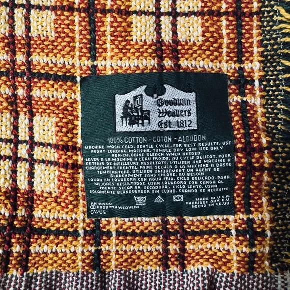 Goodwin Weavers Pheasants & Ducks Tapestry Woven Blanket made in the USA! VTG! - Picture 5 of 16
